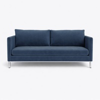 ABC Carpet and Home Blue Fabric 2 Seater Sofa