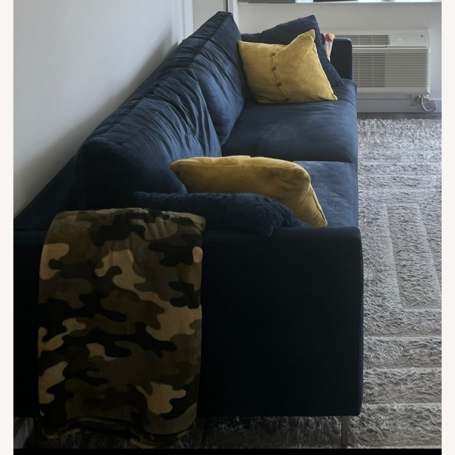 ABC Carpet and Home Blue Fabric 2 Seater Sofa - image-2