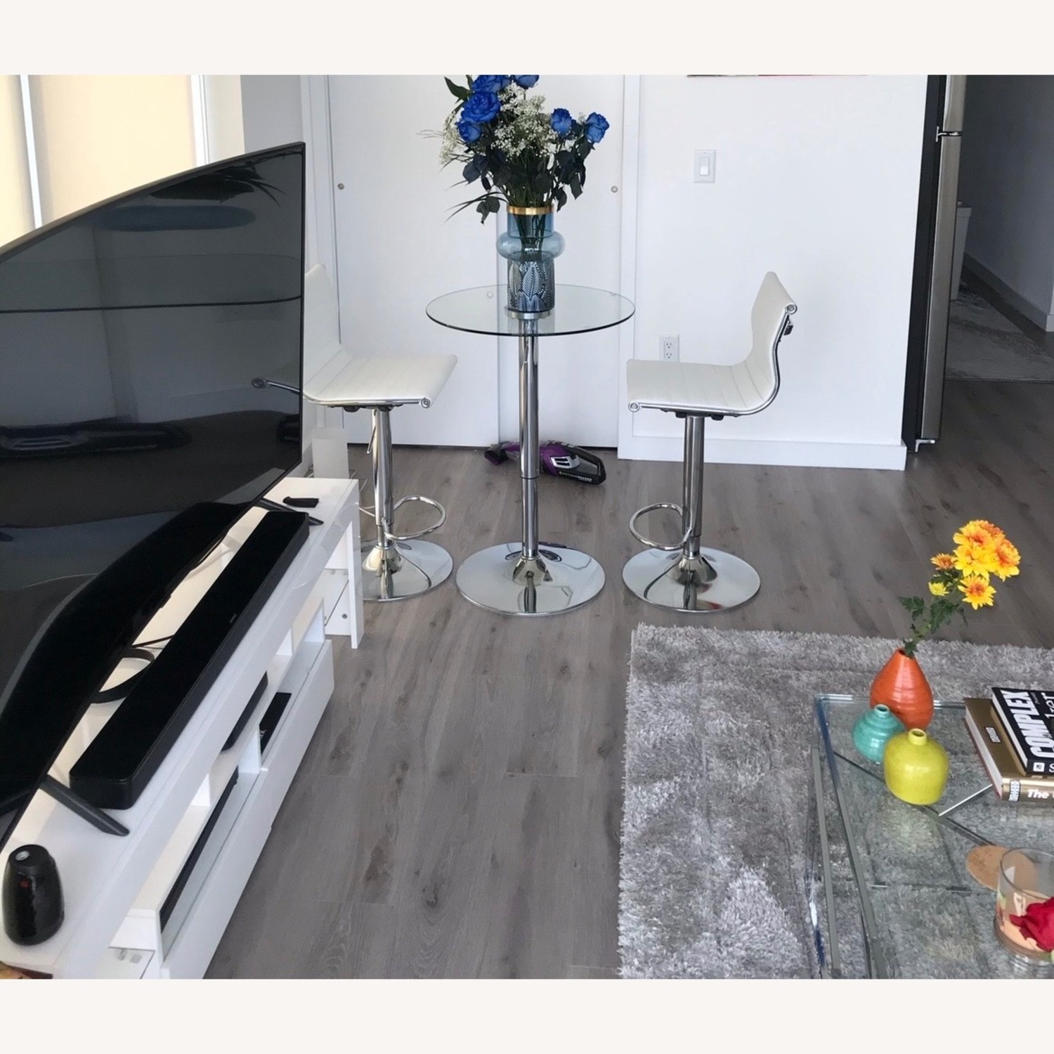 Glass Cocktail Table and Chairs - image-2