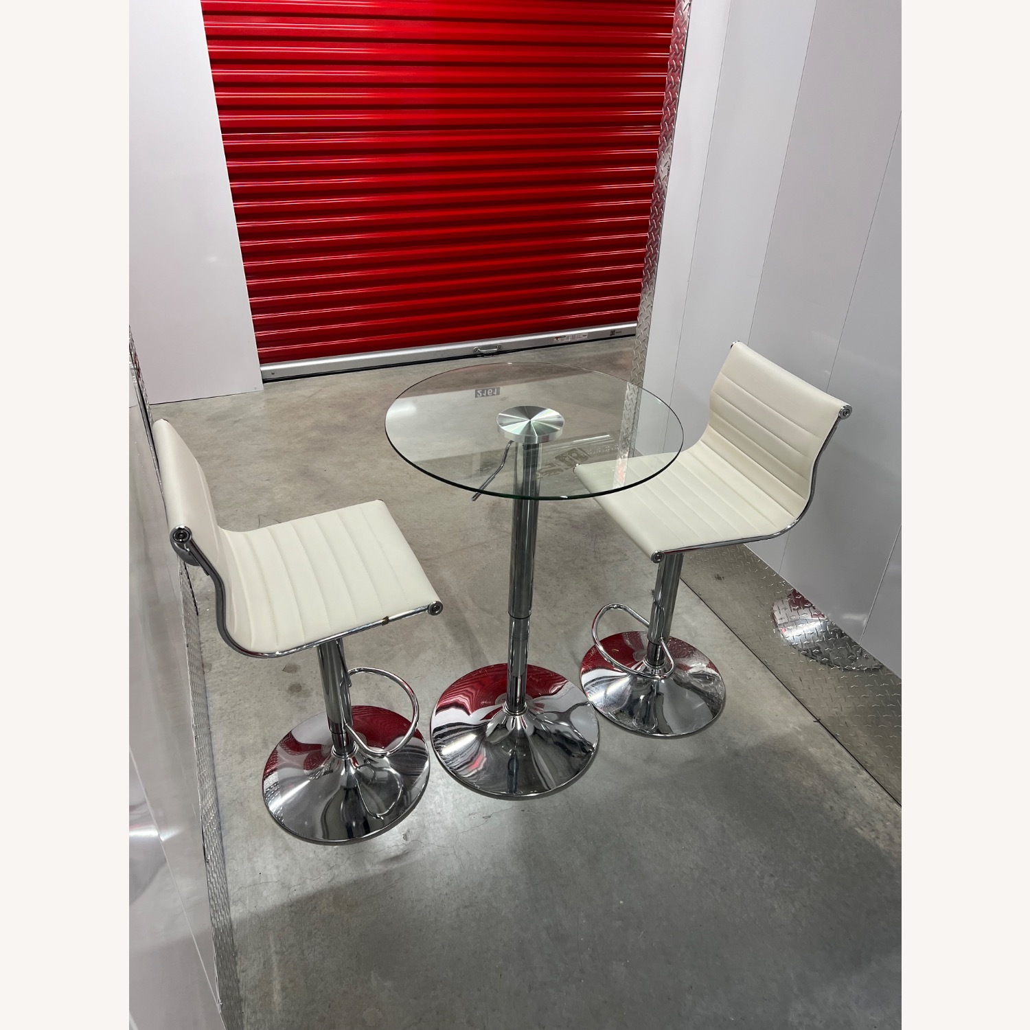 Glass Cocktail Table and Chairs - image-1