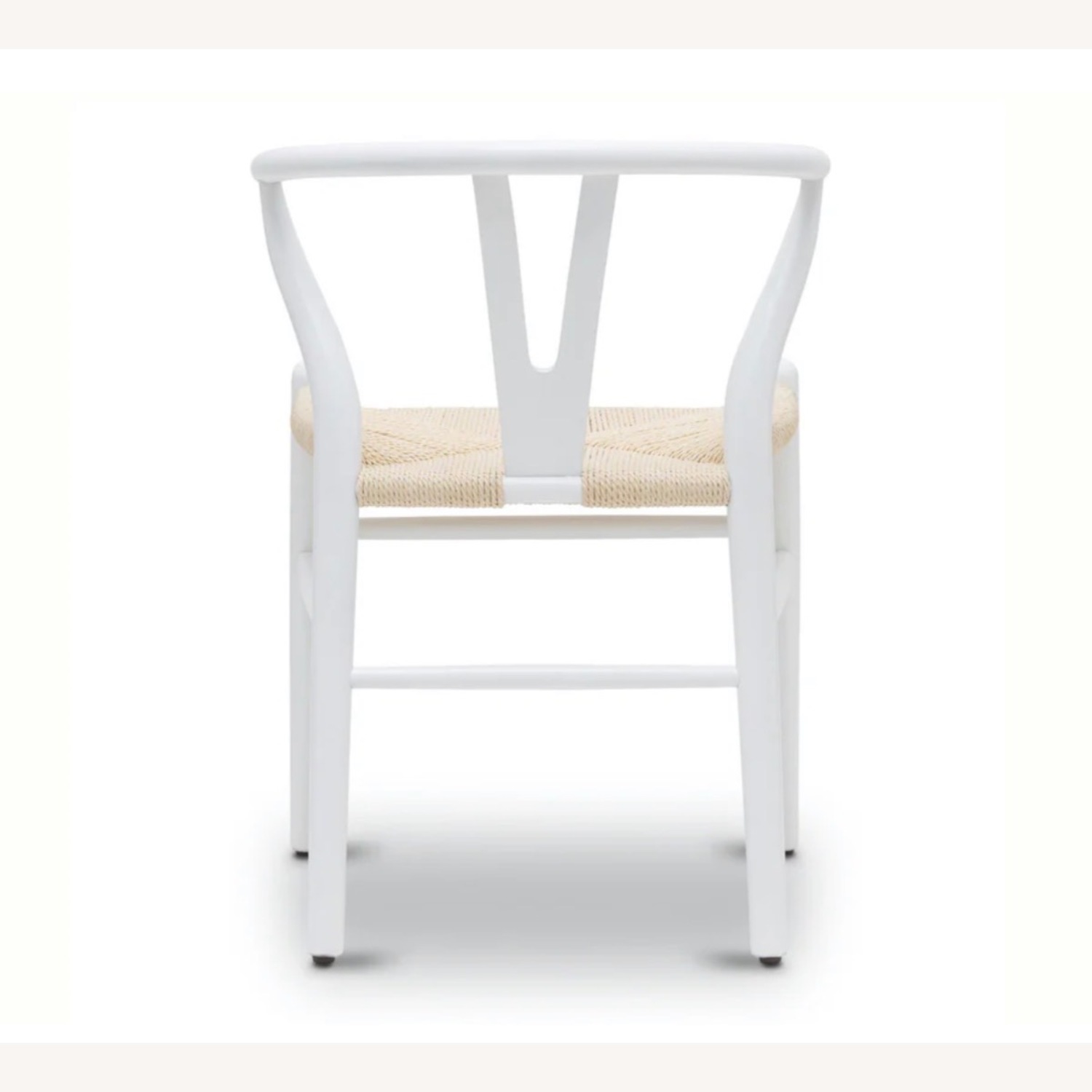 6 Poly and Bark White Wood Dining Chairs - image-1