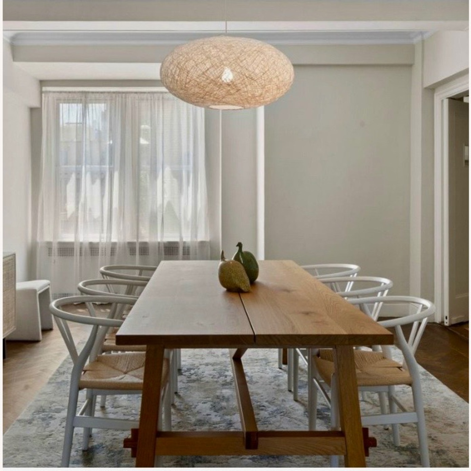 6 Poly and Bark White Wood Dining Chairs - image-3