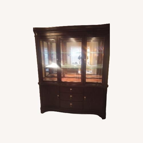 Used Havertys Dark Brown Wood Wall Unit for sale on AptDeco