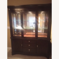 Havertys Dark Brown Wood Wall Unit
