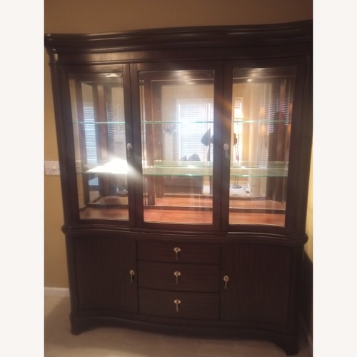 Used Havertys Dark Brown Wood Wall Unit for sale on AptDeco