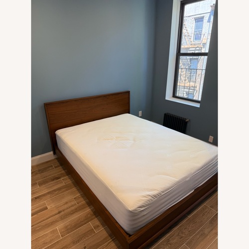 Used CB2 Tate Walnut Queen Bed for sale on AptDeco