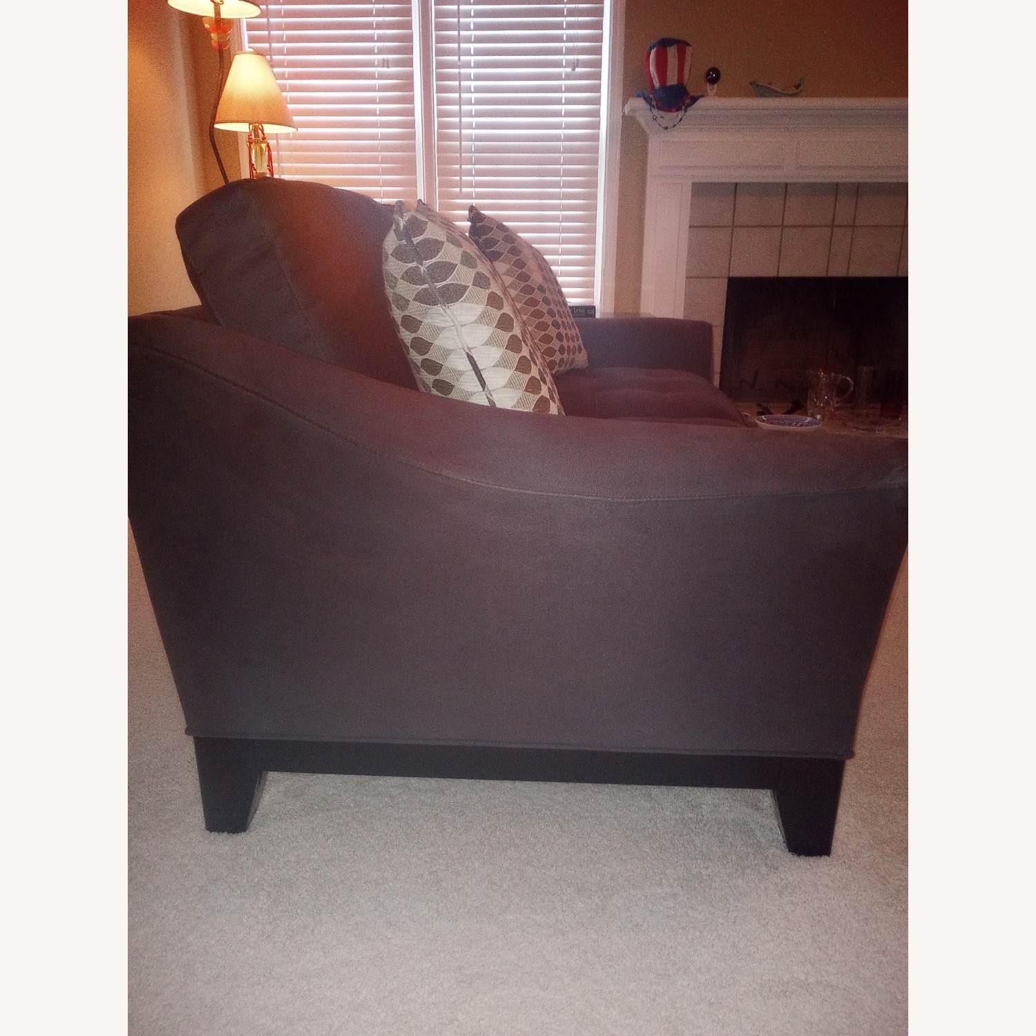 Cindy Crawford Home Suede Fabric Loveseat - image-2