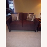 Cindy Crawford Home Suede Fabric Loveseat