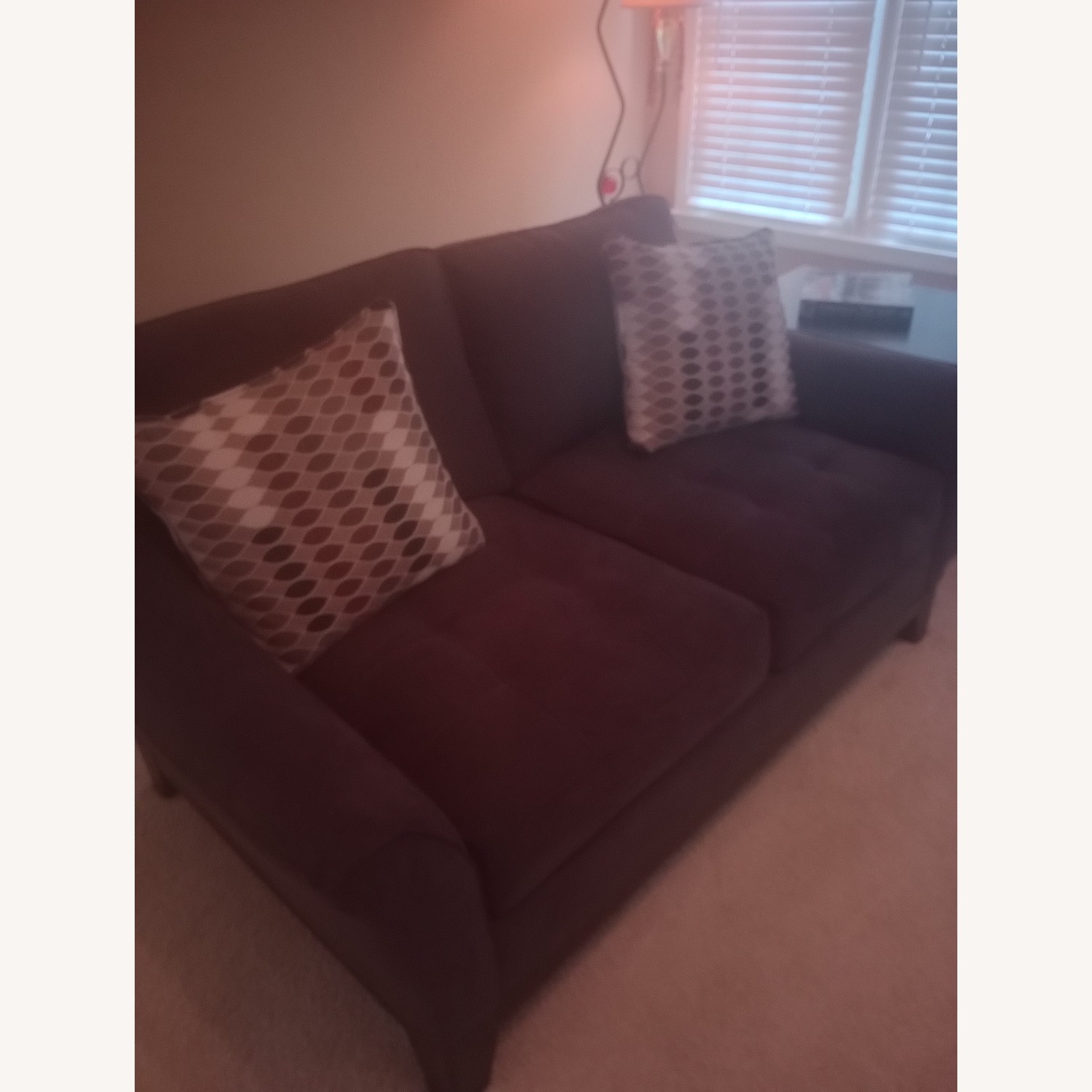 Cindy Crawford Home Suede Fabric Loveseat - image-1