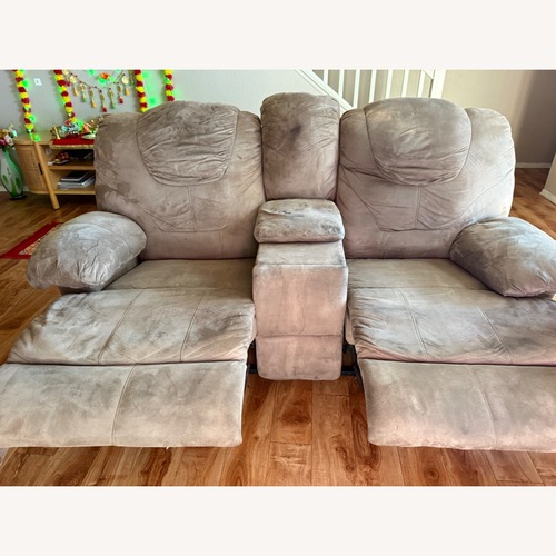 Used Gold Fabric 2 Piece Sectional for sale on AptDeco