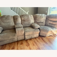 Gold Fabric 2 Piece Sectional