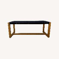 Dark Brown Wood Bench