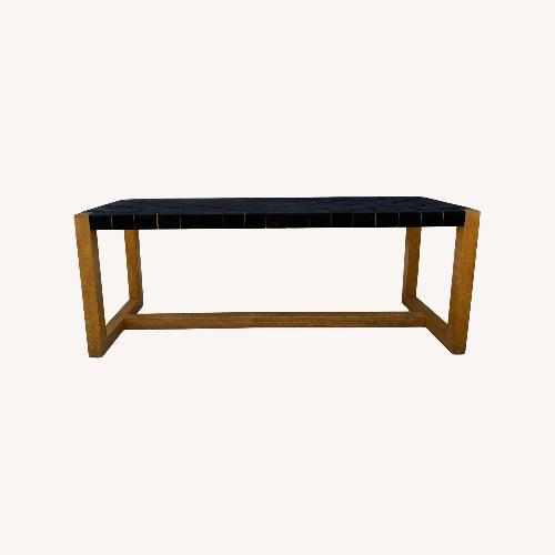 Used Dark Brown Wood Bench for sale on AptDeco