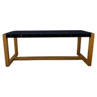 Dark Brown Wood Bench
