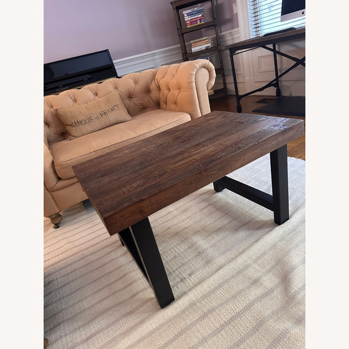 Used Pottery Barn Griffin Petite Reclaimed Wood Coffee Table for sale on AptDeco