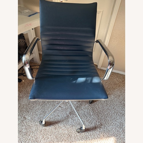 Used Office Depot Black Leather Office Chair for sale on AptDeco