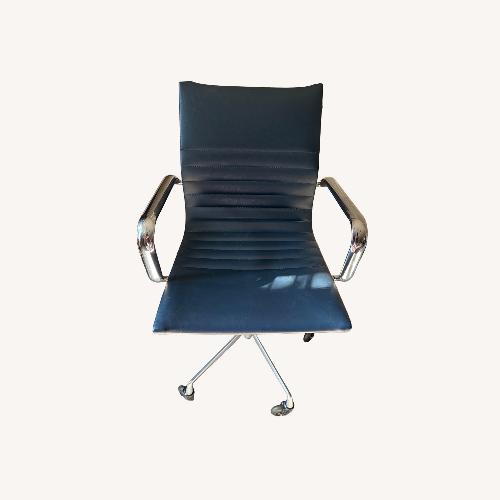 Used Office Depot Black Leather Office Chair for sale on AptDeco