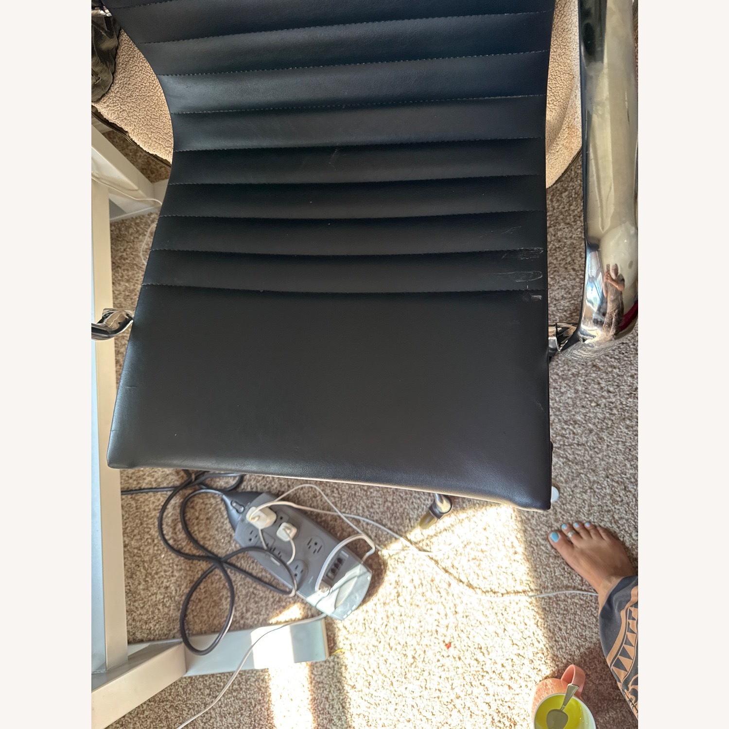 Office Depot Black Leather Office Chair - image-3