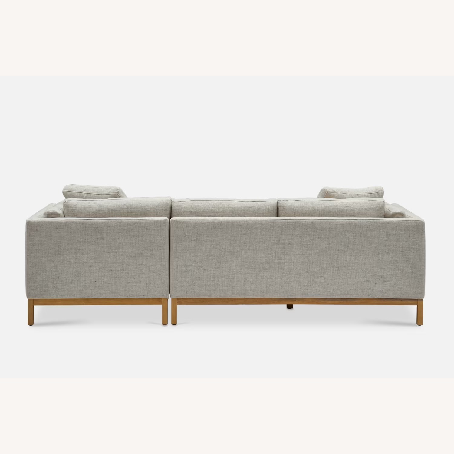 West Elm Newport Natural Linen 2 Piece Sectional - image-2