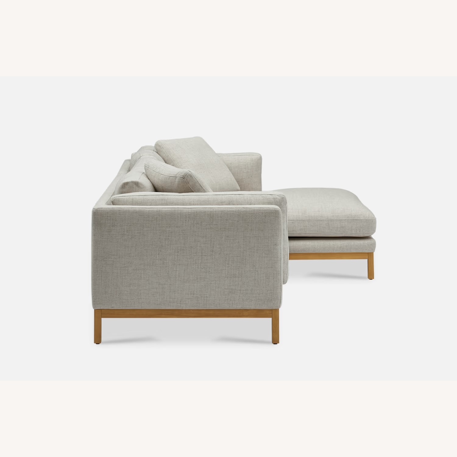 West Elm Newport Natural Linen 2 Piece Sectional - image-3