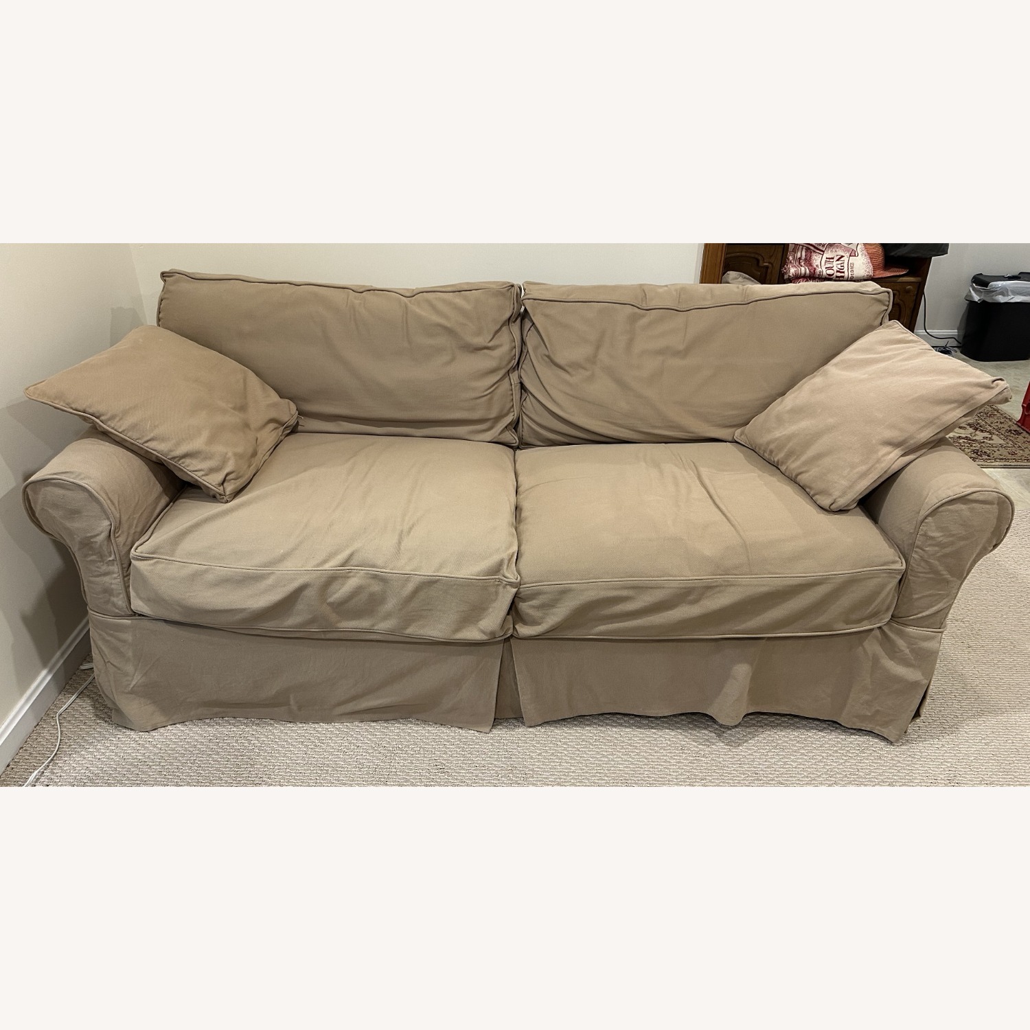 Arhaus Camden Desert Natural Fabric Sleeper Sofa - image-1