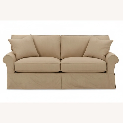 Used Arhaus Camden Desert Natural Fabric Sleeper Sofa for sale on AptDeco