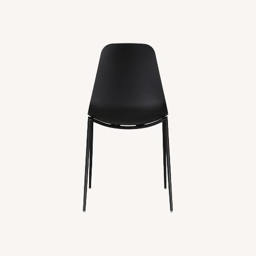 Used Poly and Bark Black Isla Dining Chairs (Set of 4) for sale on AptDeco