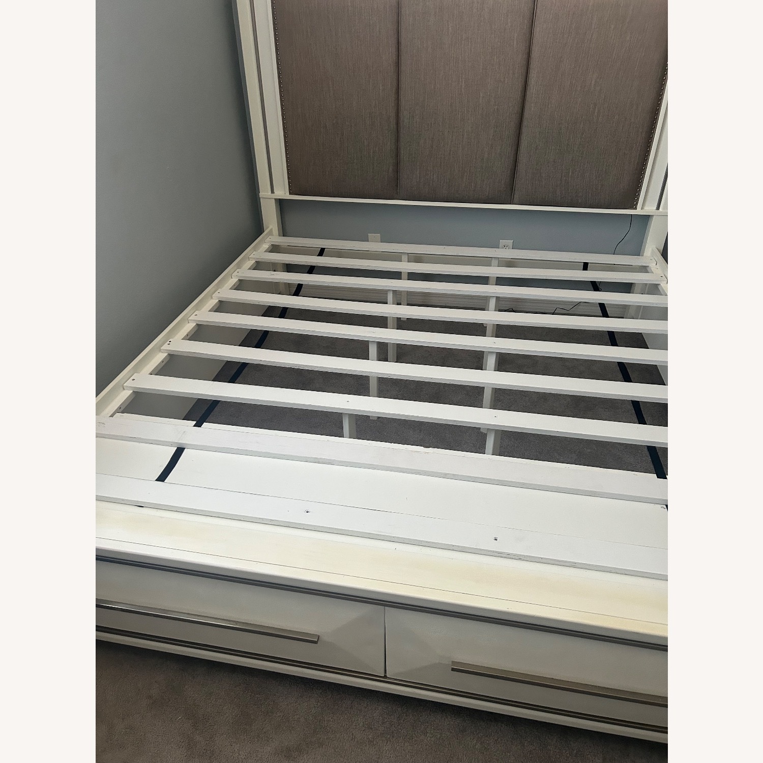 Manhattan White Platform Storage Bed - image-1