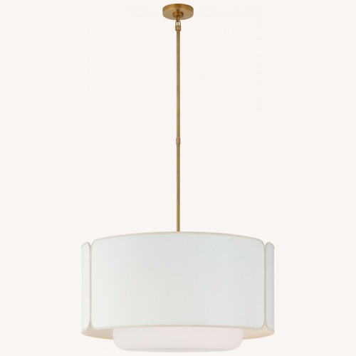 Used Visual Comfort Pendant w/ Large White Shade for sale on AptDeco