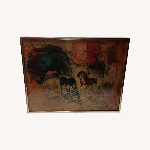 Used Landscape with Deer Herds by Hoi Lebadang for sale on AptDeco
