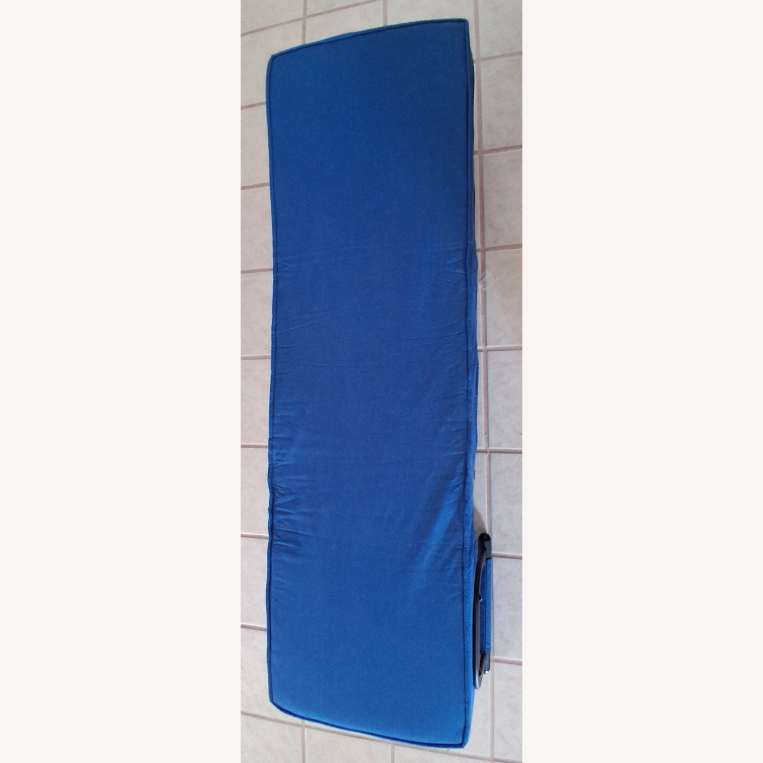 Amazon Blue Fabric Convertible Sleeper Chair - image-6