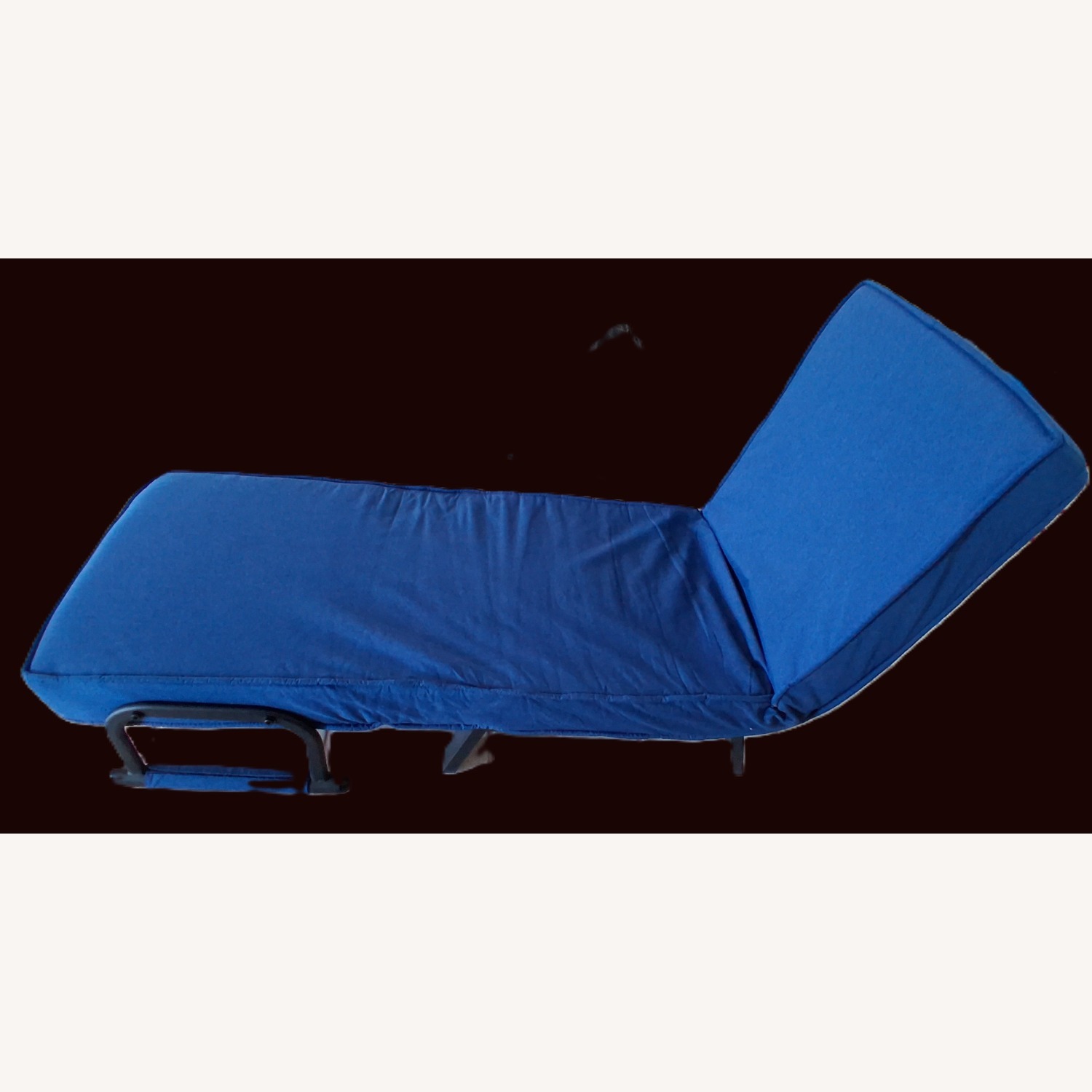 Amazon Blue Fabric Convertible Sleeper Chair - image-7