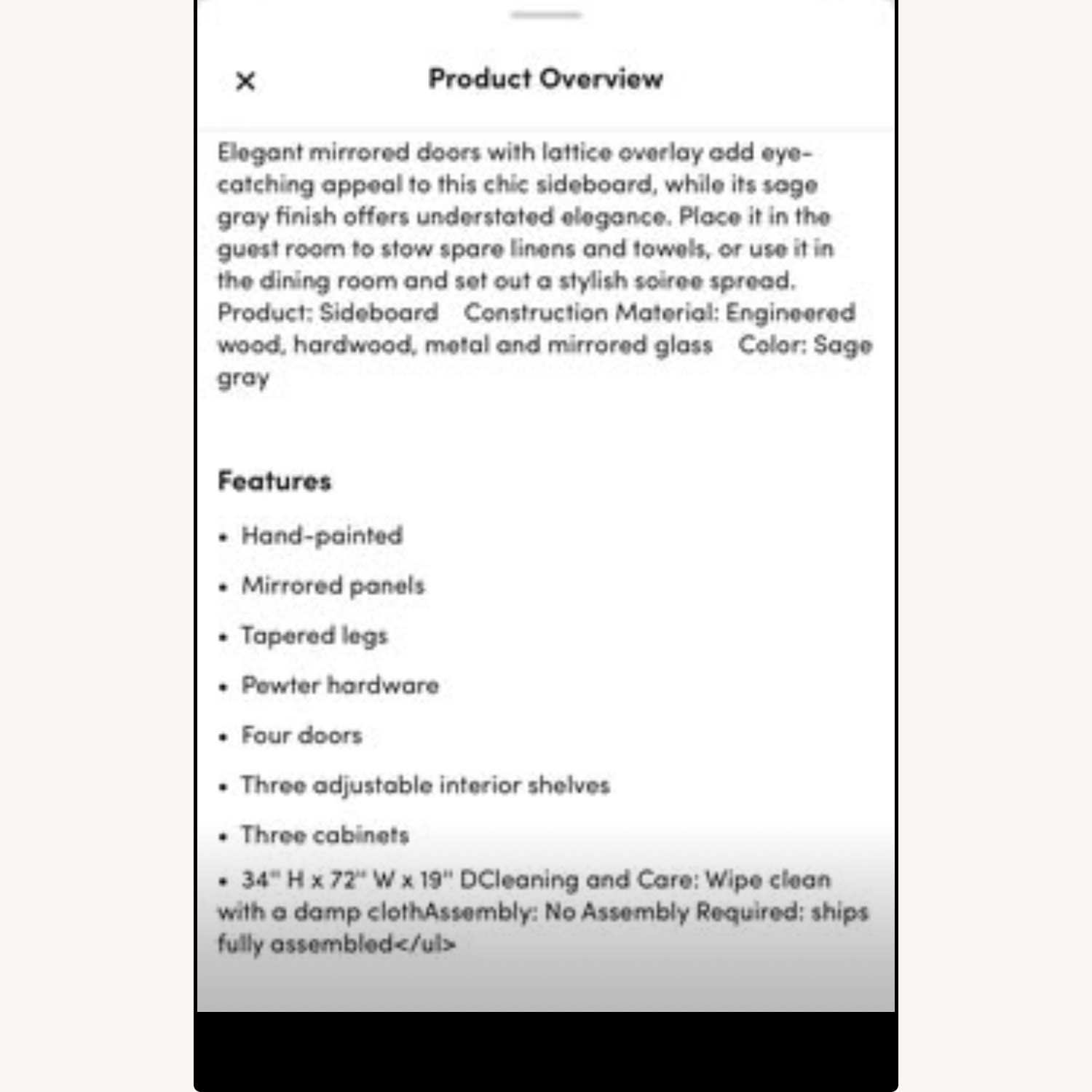 Stein World Light Gray Media Storage - image-3