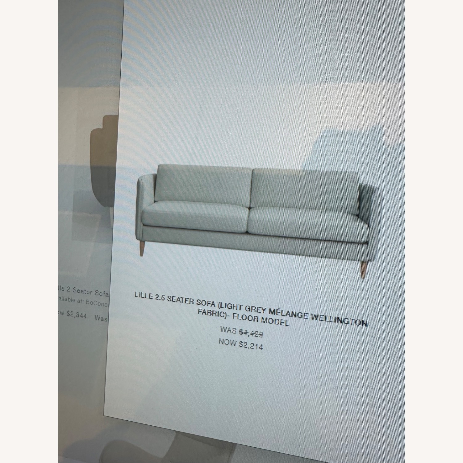 BoConcept Lillie White Wool Blend 3+ Seater Sofa - image-3