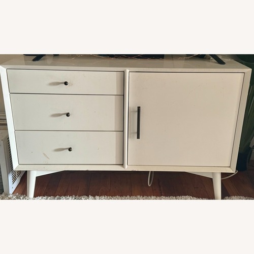Used West Elm Mid-Century White Media Storage for sale on AptDeco