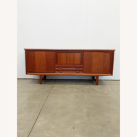 Vintage Mid Century Modern Teak Credenza