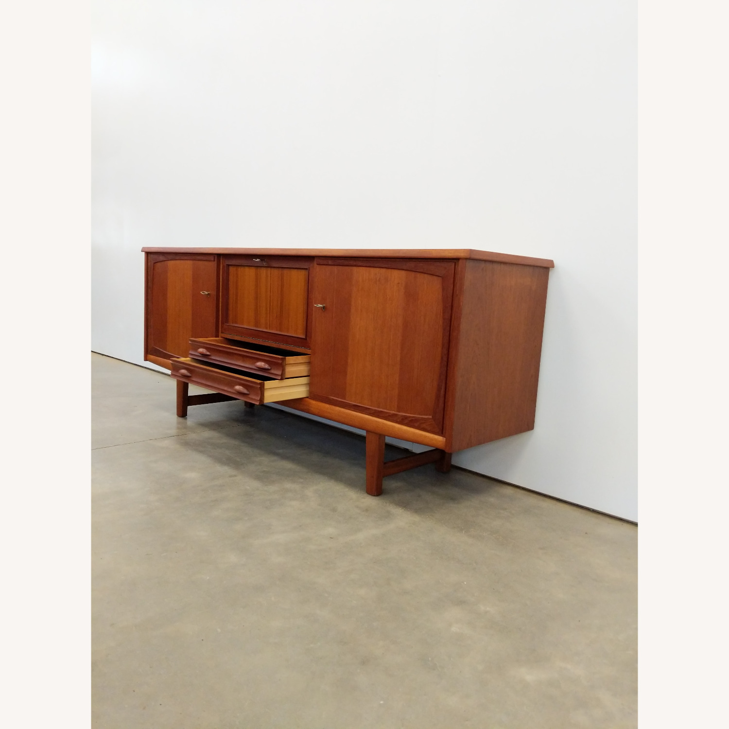 Vintage Mid Century Modern Teak Credenza - image-2