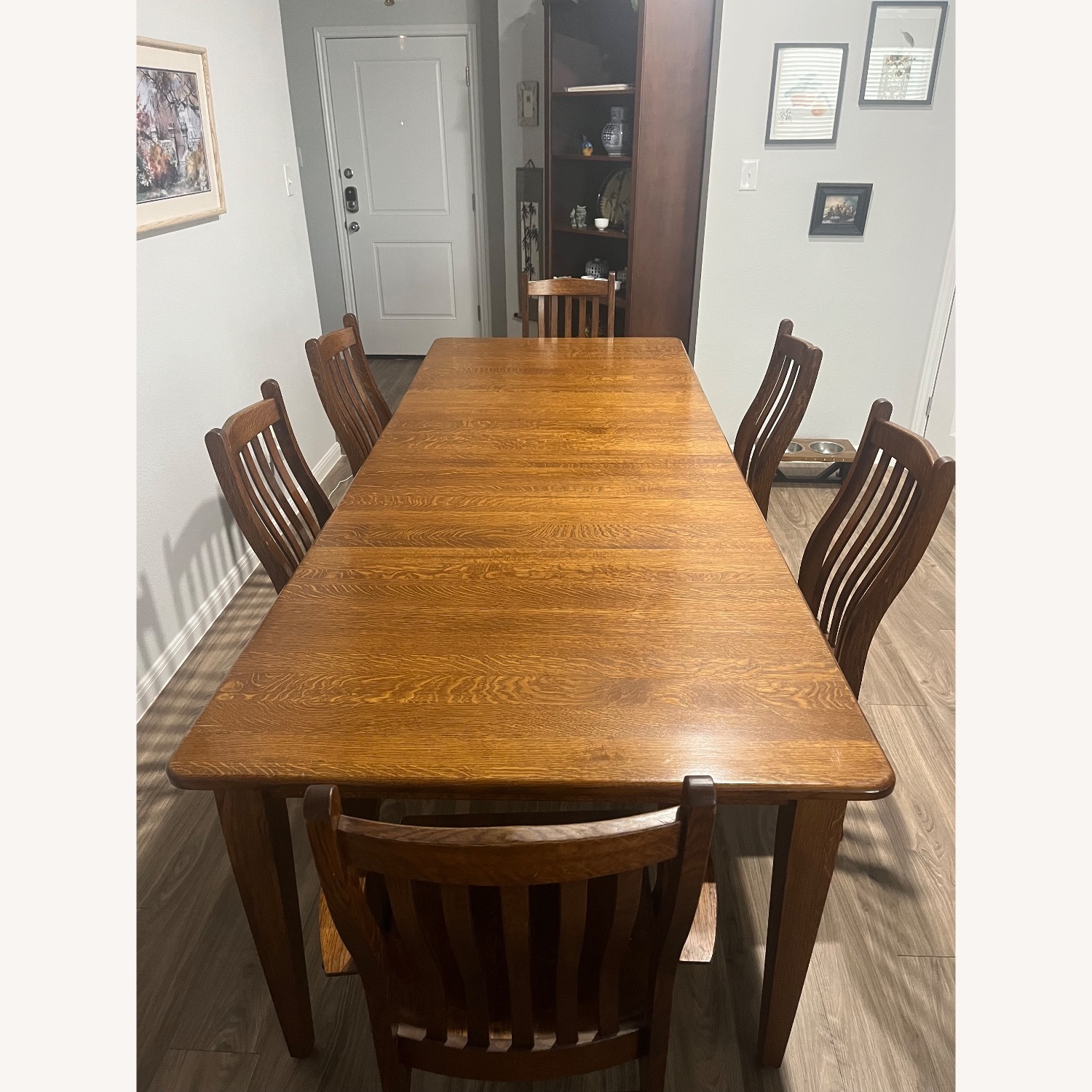 Simply Amish Dark Brown Wood Dining Table - image-3