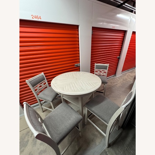 Used Value City Light Gray Dining Set for sale on AptDeco