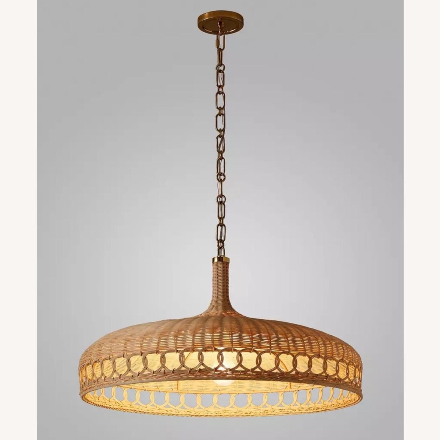 Serena & Lily Wyecreek Natural Rattan Ceiling Lamp - image-1