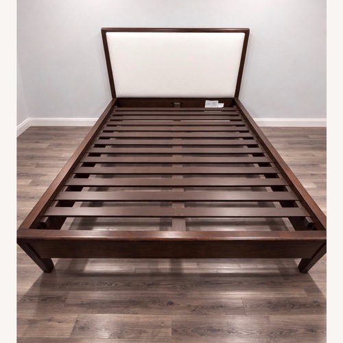 Used Restoration Hardware Dark Brown Wood Queen Bed for sale on AptDeco