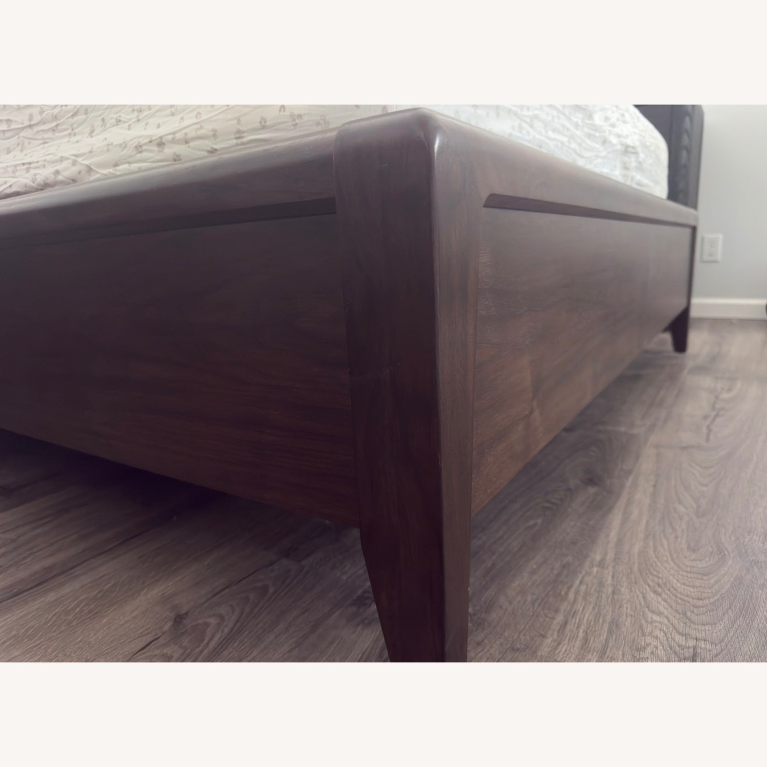 Restoration Hardware Dark Brown Wood Queen Bed - image-4