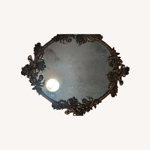 Used Antique Brass Wall Mirror for sale on AptDeco