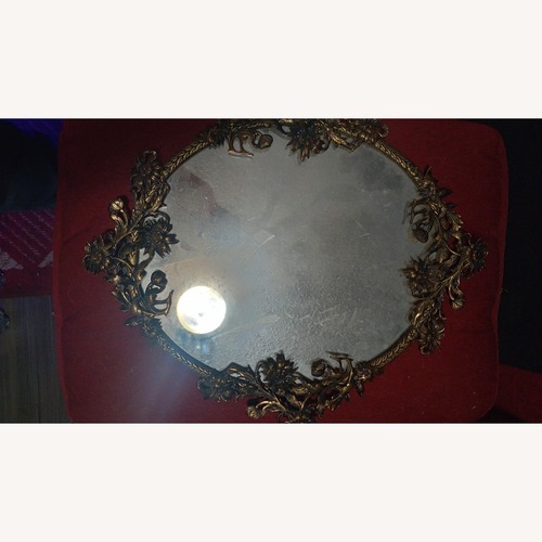Used Antique Brass Wall Mirror for sale on AptDeco