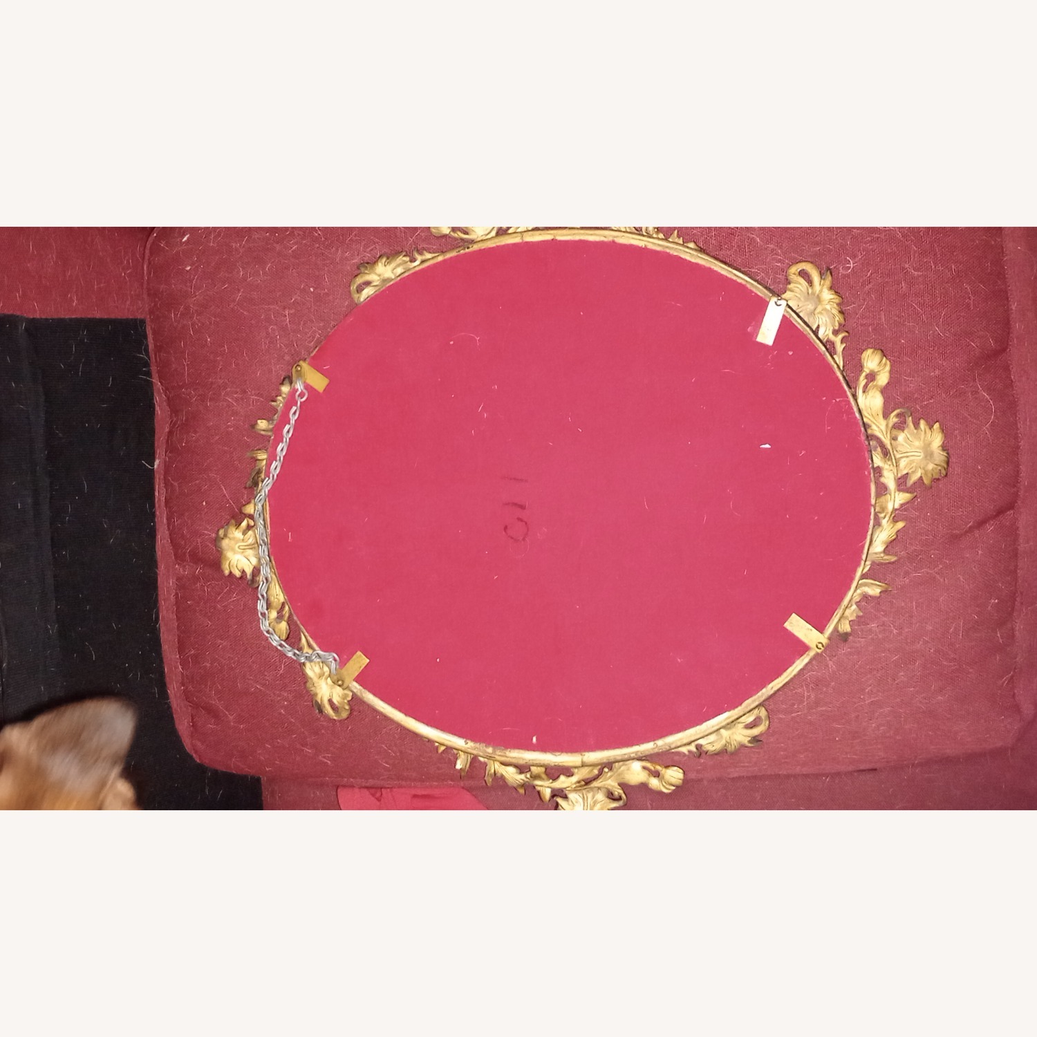 Antique Brass Wall Mirror - image-2