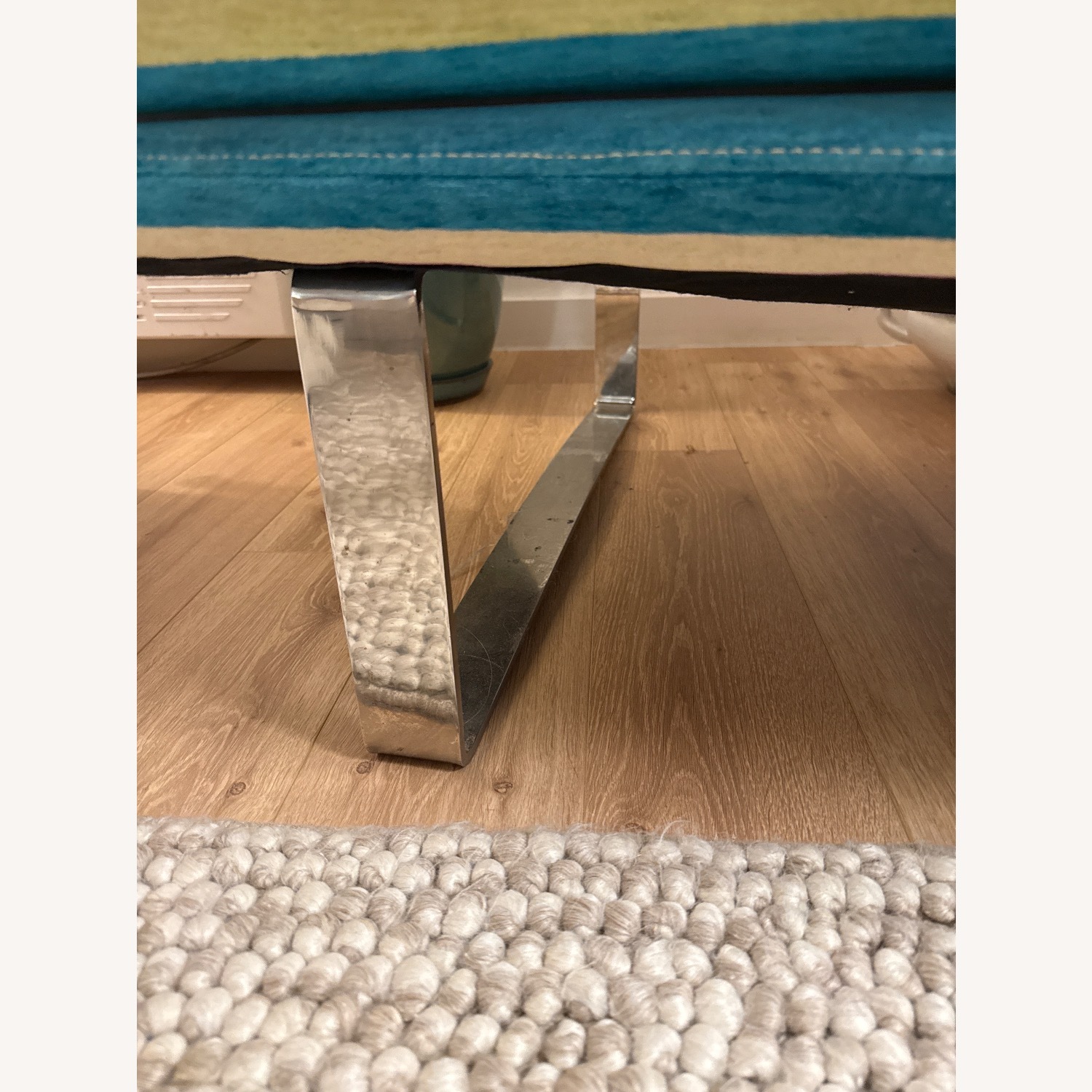 Striped Velvet and Linen Loveseat - image-4