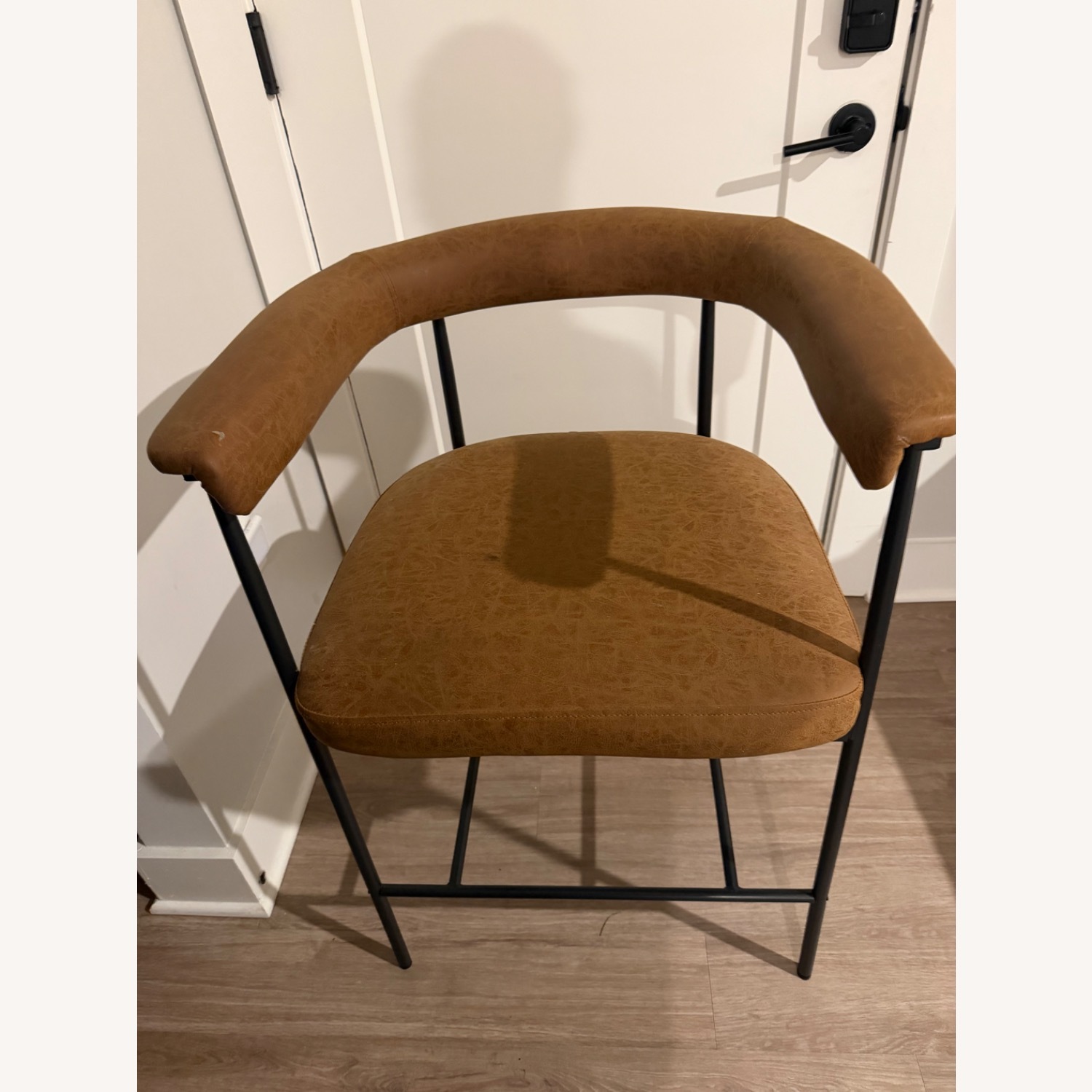 Amazon Light Brown Leather Stools - image-2