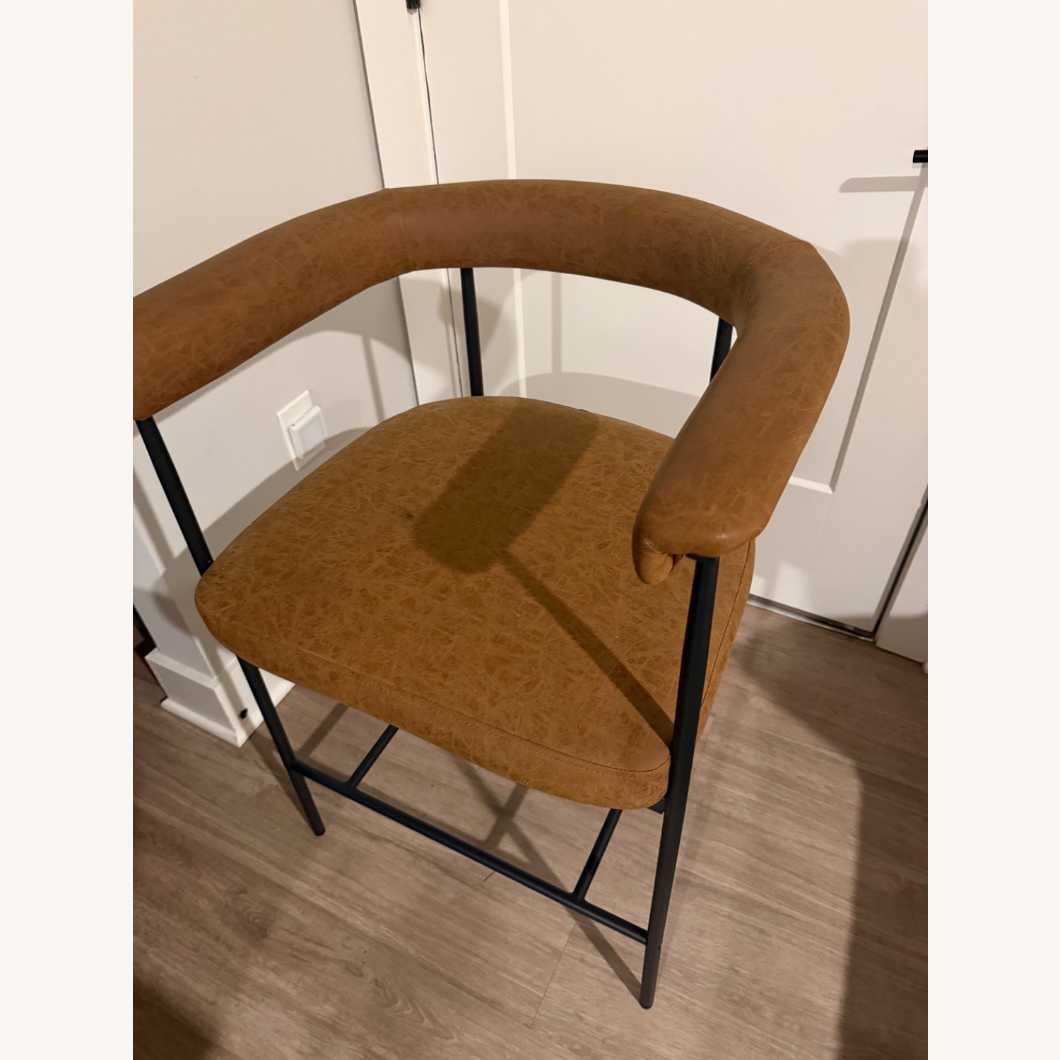 Amazon Light Brown Leather Stools - image-3