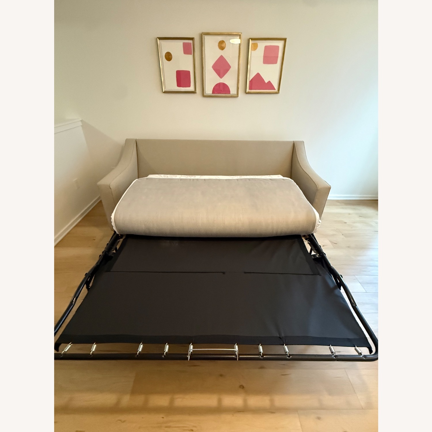 Pottery Barn Natural Fabric Sleeper Sofa - image-6