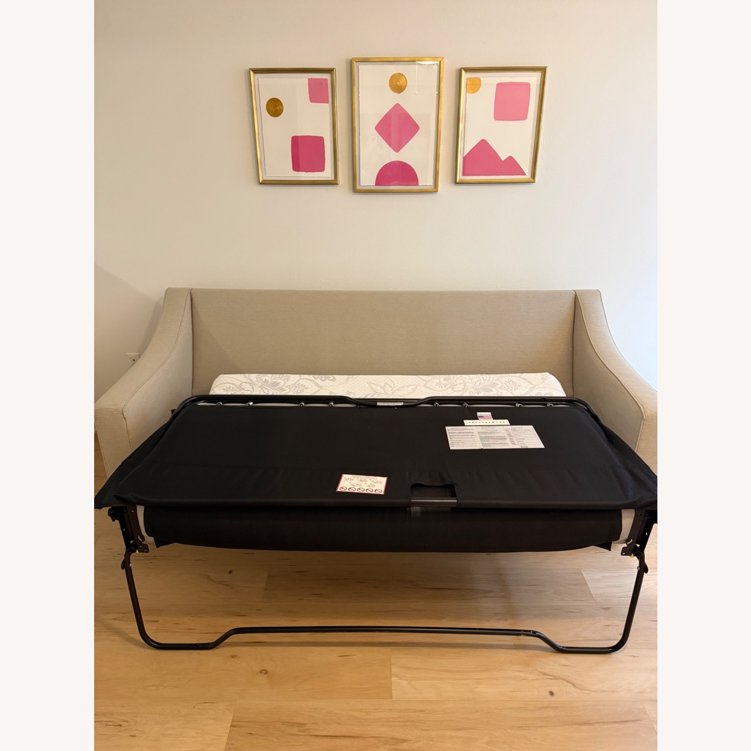 Pottery Barn Natural Fabric Sleeper Sofa - image-7